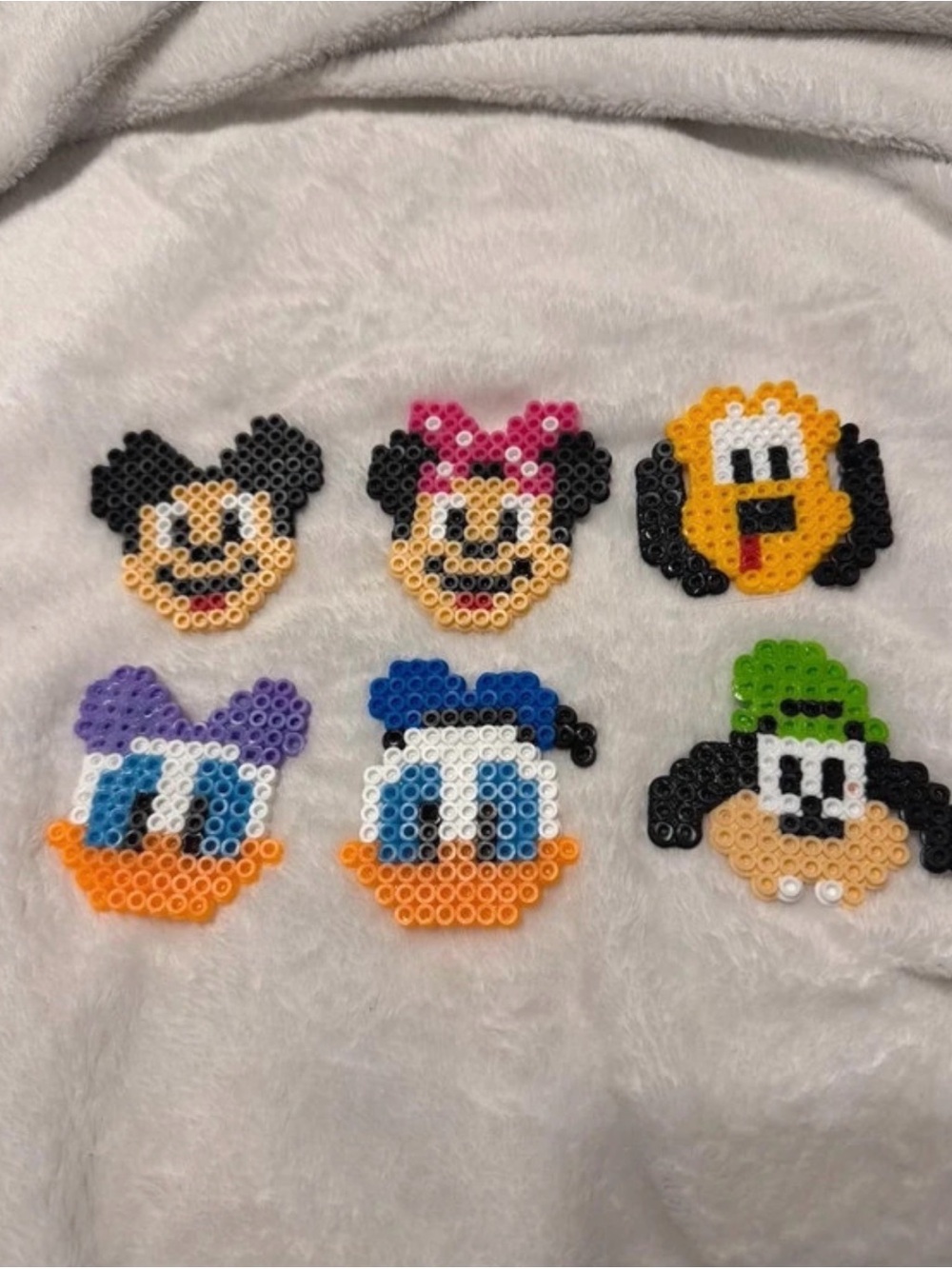 Homemade Mickey Mouse Perler Bead Magnets